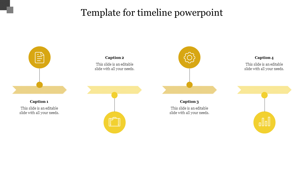 template for timeline powerpoint-4-Yellow